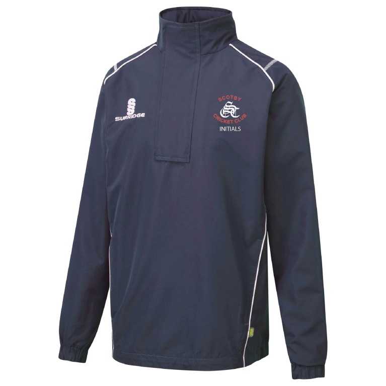 Dual Curve 1/4 Zip Rain Jacket : Navy